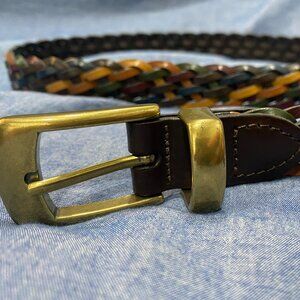 Vintage Leather Braided Belt